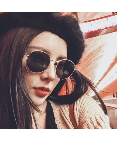 Fashion Oval Sunglasses Women Designe Small Metal Frame Steampunk Retro Sun Glasses Oculos De Sol UV400 - CY197A2WHUH $19.46 ...