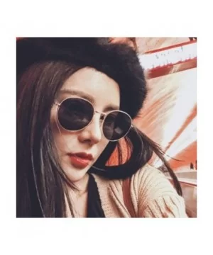 Fashion Oval Sunglasses Women Designe Small Metal Frame Steampunk Retro Sun Glasses Oculos De Sol UV400 - CY197A2WHUH $19.46 ...