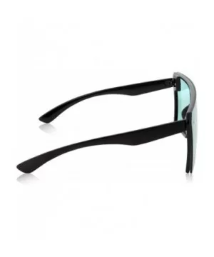 Modern Oversize Color Tone Square Sunglasses - Blue - CP18KN8K7WI $10.25 Oversized