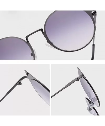 Polarized Sunglasses - Vintage Oversized Irregular Round Frame Brand Classic Sun Glasses - Purple - CX18ONYHZ9C $7.37 Square