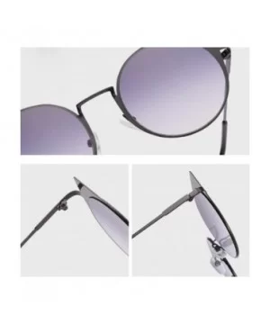 Polarized Sunglasses - Vintage Oversized Irregular Round Frame Brand Classic Sun Glasses - Purple - CX18ONYHZ9C $7.37 Square