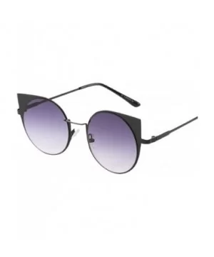 Polarized Sunglasses - Vintage Oversized Irregular Round Frame Brand Classic Sun Glasses - Purple - CX18ONYHZ9C $7.37 Square