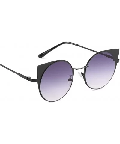 Polarized Sunglasses - Vintage Oversized Irregular Round Frame Brand Classic Sun Glasses - Purple - CX18ONYHZ9C $7.37 Square