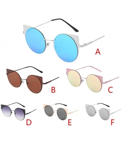 Polarized Sunglasses - Vintage Oversized Irregular Round Frame Brand Classic Sun Glasses - Purple - CX18ONYHZ9C $7.37 Square