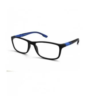 Soft Matte Black w/ 2 Tone Reading Glasses Spring Hinge 0.74 Oz - Z1 Matte Black Matte Blue - C418SZRLXWA $11.80 Rectangular