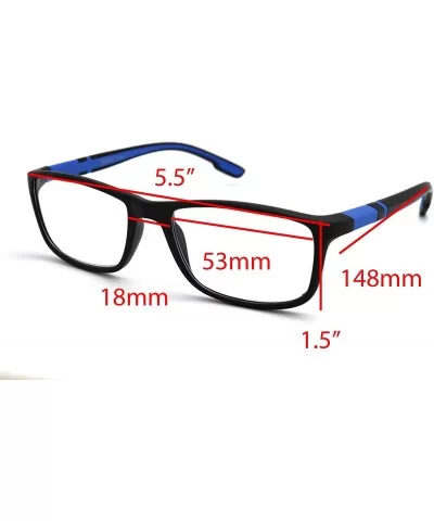 Soft Matte Black w/ 2 Tone Reading Glasses Spring Hinge 0.74 Oz - Z1 Matte Black Matte Blue - C418SZRLXWA $11.80 Rectangular