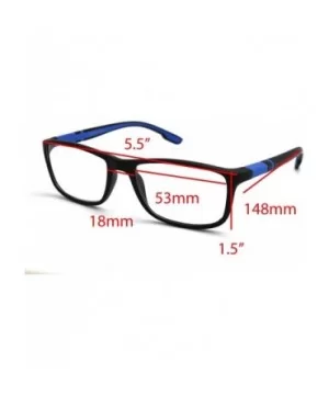 Soft Matte Black w/ 2 Tone Reading Glasses Spring Hinge 0.74 Oz - Z1 Matte Black Matte Blue - C418SZRLXWA $11.80 Rectangular