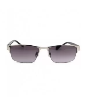 Mens Mod Half Rim 3 Focal Progressive Reading Sunglasses - Silver - CR18X7YZY4N $9.89 Round