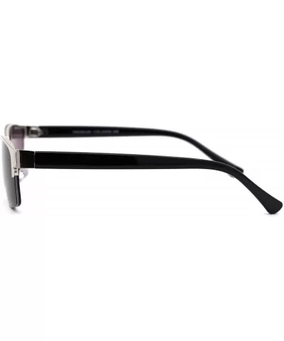 Mens Mod Half Rim 3 Focal Progressive Reading Sunglasses - Silver - CR18X7YZY4N $9.89 Round