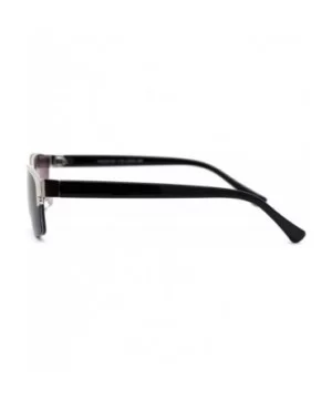 Mens Mod Half Rim 3 Focal Progressive Reading Sunglasses - Silver - CR18X7YZY4N $9.89 Round