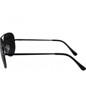 Aviator-3 Riding Driving Flying Sunglasses Gunmetal Frame with Polarized Smoke Lens - CJ18TKW9MKO $18.37 Wrap