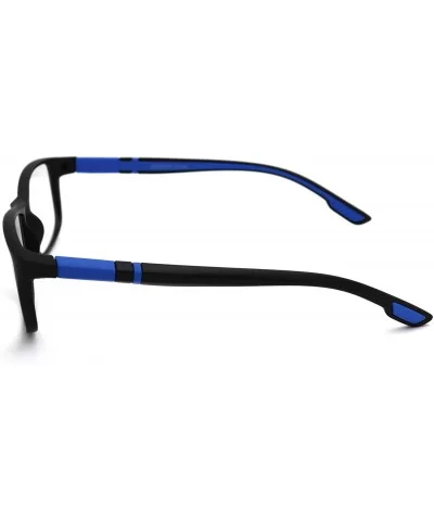 Soft Matte Black w/ 2 Tone Reading Glasses Spring Hinge 0.74 Oz - Z1 Matte Black Matte Blue - C418SZRLXWA $11.80 Rectangular