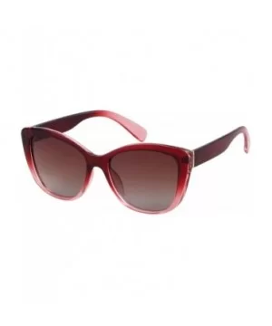 Jackie O Cat Eye Sunglasses Oversized Vintage Polarized Sunglasses for Women - Wine - CZ18YYUXLE6 $8.93 Cat Eye