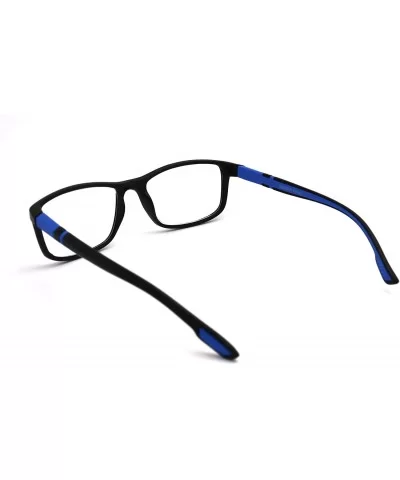 Soft Matte Black w/ 2 Tone Reading Glasses Spring Hinge 0.74 Oz - Z1 Matte Black Matte Blue - C418SZRLXWA $11.80 Rectangular