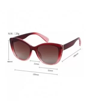 Jackie O Cat Eye Sunglasses Oversized Vintage Polarized Sunglasses for Women - Wine - CZ18YYUXLE6 $8.93 Cat Eye