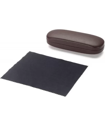 Glasses Case - Medium Size - Fits Most Glasses and Sunglasses Case - Brown - CG12N5MEHUD $5.35 Aviator