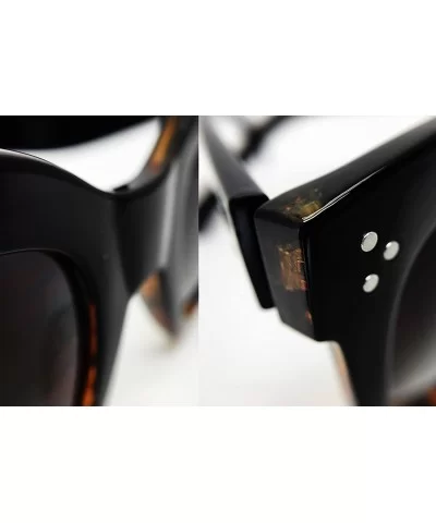 1762 Premium Oversize XXL Women Men Style Fashion Mirror Tint Sunglasses - Solid Black Brown - CU18GEWIWO5 $8.51 Aviator