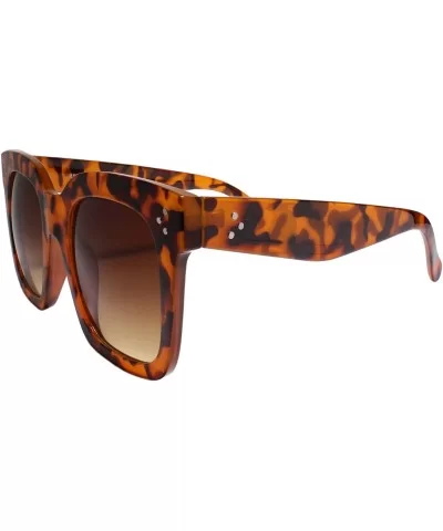 Oversize Retro Style Swag Hip Hop Rapper Fresh Dope Sunglasses Thick Frame - Brown / Tortoise - CL18Z0EWCRN $10.08 Oversized