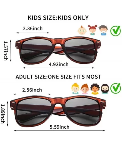 Bulk 12 Pack Neon Retro Sunglasses Unisex Adult Kids Party Favors Decor Glasses - Adult Amber - CF18ENKZO2A $12.45 Goggle