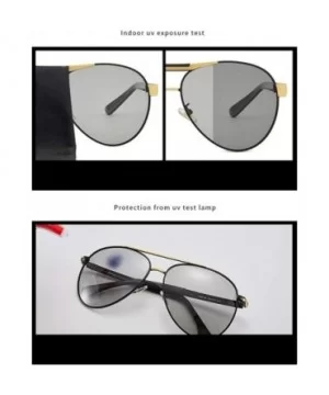 Discoloration sunglasses male driver Aviator polarized driving anti-UV Fishing Outdoor Big box Eyewear - CZ18A9GH3QT $15.41 A...