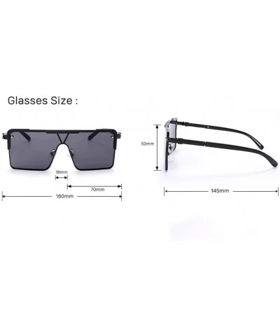 Sunglasses Men's Square Modern Visor Glasses - 6 - CM190R3UW60 $31.93 Sport