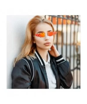 Pieces Sunglasses Rimless Glasses Eyewear - CA193TUYMOX $9.90 Round