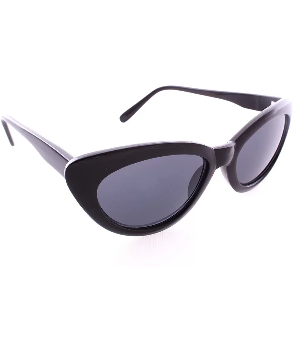 Retro Starlet Cat Eye Sunglasses - Black - CS12HSCPXE7 $10.62 Cat Eye