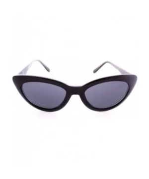 Retro Starlet Cat Eye Sunglasses - Black - CS12HSCPXE7 $10.62 Cat Eye