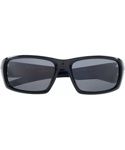 Heron Polarized Round Sunglasses - Gloss Black - CY188KIALA9 $18.51 Butterfly