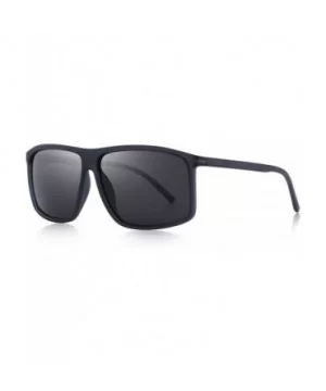 Men's Polarized Sunglasses For Driving Oversized Rectangular Sun glasses O8511 - Gray - CK18H3QUMLH $10.25 Square