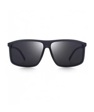 Men's Polarized Sunglasses For Driving Oversized Rectangular Sun glasses O8511 - Gray - CK18H3QUMLH $10.25 Square