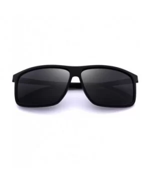 Men's Polarized Sunglasses For Driving Oversized Rectangular Sun glasses O8511 - Gray - CK18H3QUMLH $10.25 Square