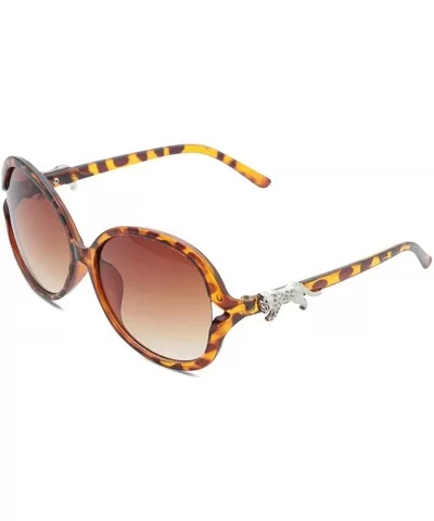 Retro Classic Leopard Sunglasses for Women PC Resin UV 400 Protection Sunglasses - Leopard Print - CZ18T2U0EY7 $14.57 Oval