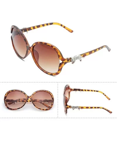 Retro Classic Leopard Sunglasses for Women PC Resin UV 400 Protection Sunglasses - Leopard Print - CZ18T2U0EY7 $14.57 Oval