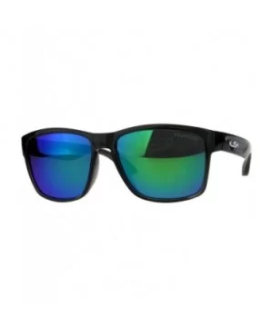 Polarized Premium Kush Color Mirror Rectangular Sport Sunglasses - Teal - C318DI92RKN $11.47 Rectangular