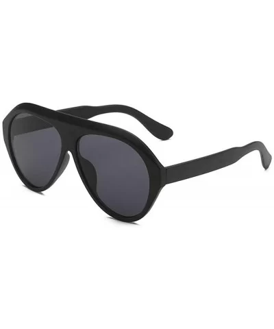 Ultra light Fashion Big Frame Brand Designer Pilot Sunglasses Vintage Mens Goggle UV400 - Matte Black - C218U57D7LU $7.96 Goggle