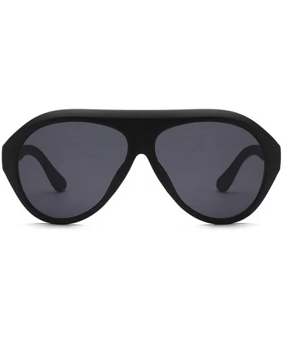 Ultra light Fashion Big Frame Brand Designer Pilot Sunglasses Vintage Mens Goggle UV400 - Matte Black - C218U57D7LU $7.96 Goggle