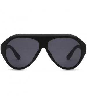 Ultra light Fashion Big Frame Brand Designer Pilot Sunglasses Vintage Mens Goggle UV400 - Matte Black - C218U57D7LU $7.96 Goggle