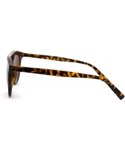 Flat Top Hipster Horn Rim Round Keyhole Bi-focal Reading Sunglasses - Tortoise Brown - CT18X06MZHN $8.80 Round