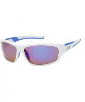 Men's Sport Sunglasses with Anti-Glare BlueTech Lens - White - CQ18HAZLH2N $7.36 Sport