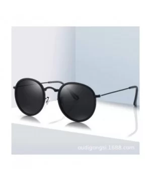 Polarized sunglasses men's fashion wild classic retro sunglasses European and American style - CJ190MWC5KI $24.01 Oval