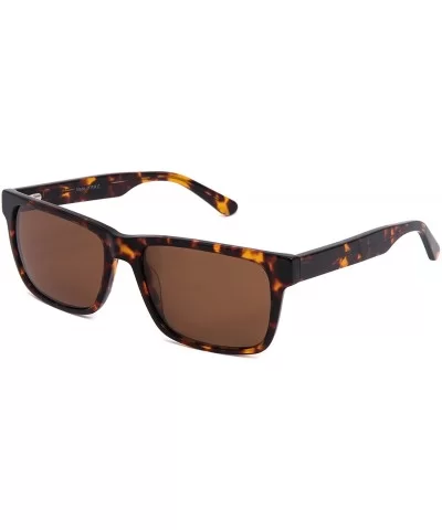 Polarized Sunglasses Navigator Rectangular Designer - Ls1001 Amber Frame / Polarized Brown Lens - CH194ENQ0HE $12.88 Wayfarer