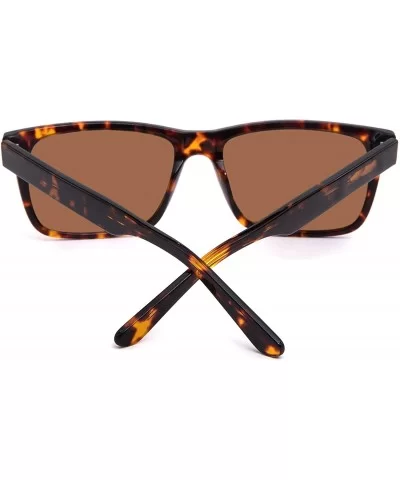 Polarized Sunglasses Navigator Rectangular Designer - Ls1001 Amber Frame / Polarized Brown Lens - CH194ENQ0HE $12.88 Wayfarer