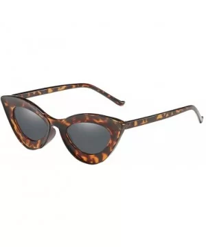 Classic Retro Round Polarized Sunglasses UV400 Mirrored Lens - Coffee - CV194YU99KL $5.64 Round