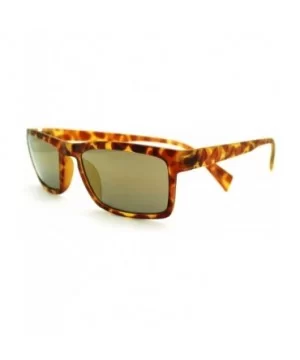 Mens Minimal Thin Plastic Narrow Rectangular Agent Sunglasses - Tortoise Gold - CP11KP5XM2P $5.54 Rectangular