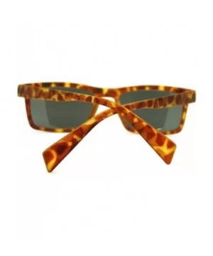 Mens Minimal Thin Plastic Narrow Rectangular Agent Sunglasses - Tortoise Gold - CP11KP5XM2P $5.54 Rectangular