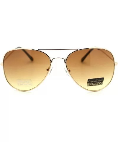 Gold Aviator Sunglasses Women's Classic Thin Metal Aviators - Gold - CU11P6DBIH7 $8.87 Aviator