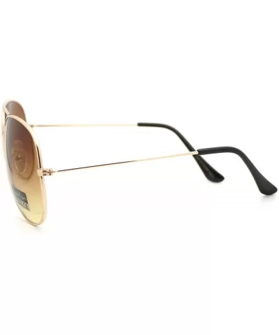 Gold Aviator Sunglasses Women's Classic Thin Metal Aviators - Gold - CU11P6DBIH7 $8.87 Aviator