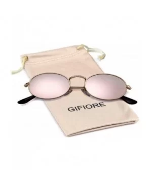 Oval Sunglasses Vintage Retro Sunglasses Designer Glasses for Women Men - Gold Frame Pink Mirrored Lens - C118I8I6N30 $11.64 ...