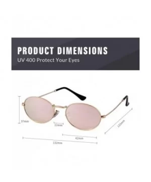 Oval Sunglasses Vintage Retro Sunglasses Designer Glasses for Women Men - Gold Frame Pink Mirrored Lens - C118I8I6N30 $11.64 ...